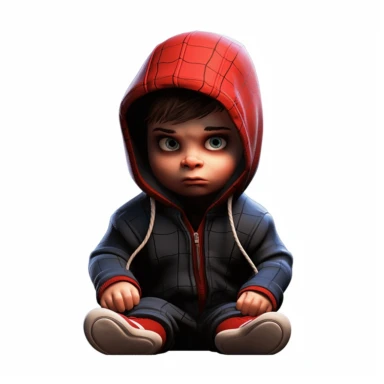 baby mayday parker, in the spider verse clipart