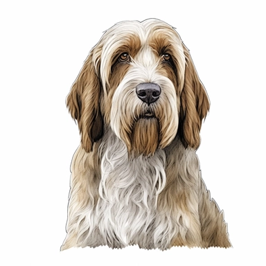 dog grand basset griffon vendeen clip art solid white background