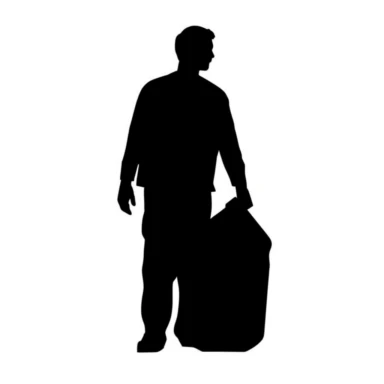 minimalist, trash bag pictogram, one color, vector illustration, simple, basic, vector, digital artwork, clipart, on completely white background, simplified vector illustration,