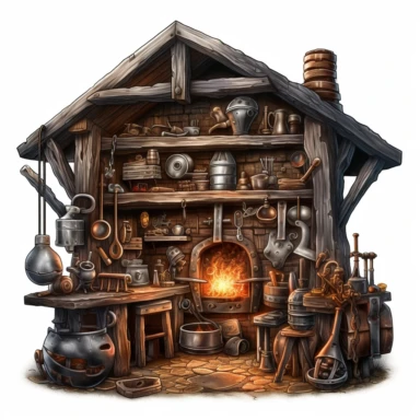clipart, forge, old west, BLACKSMITH