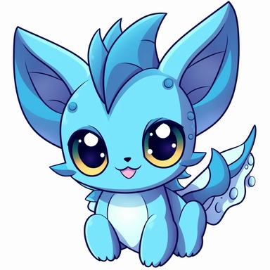 Kawaii icon clip art vaporeon pokemon