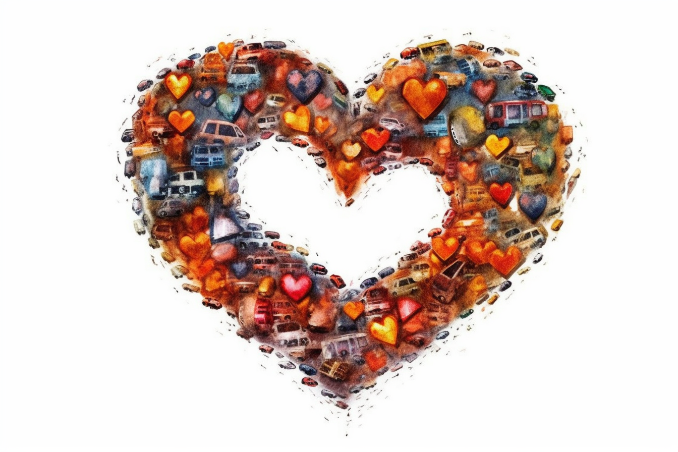 intertwined hearts cliparts