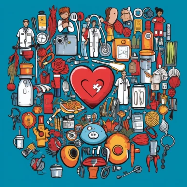 a vector art desktop wallpaper of clip art of things nurses would use