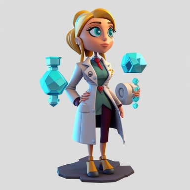 3D Cartoon in form of female medical doctor clipart mascot,transparent background, 128K,supermega pixel, insane detail, hyper detailed,huge details, UHD, 8K