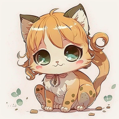 anime style kitty clipart