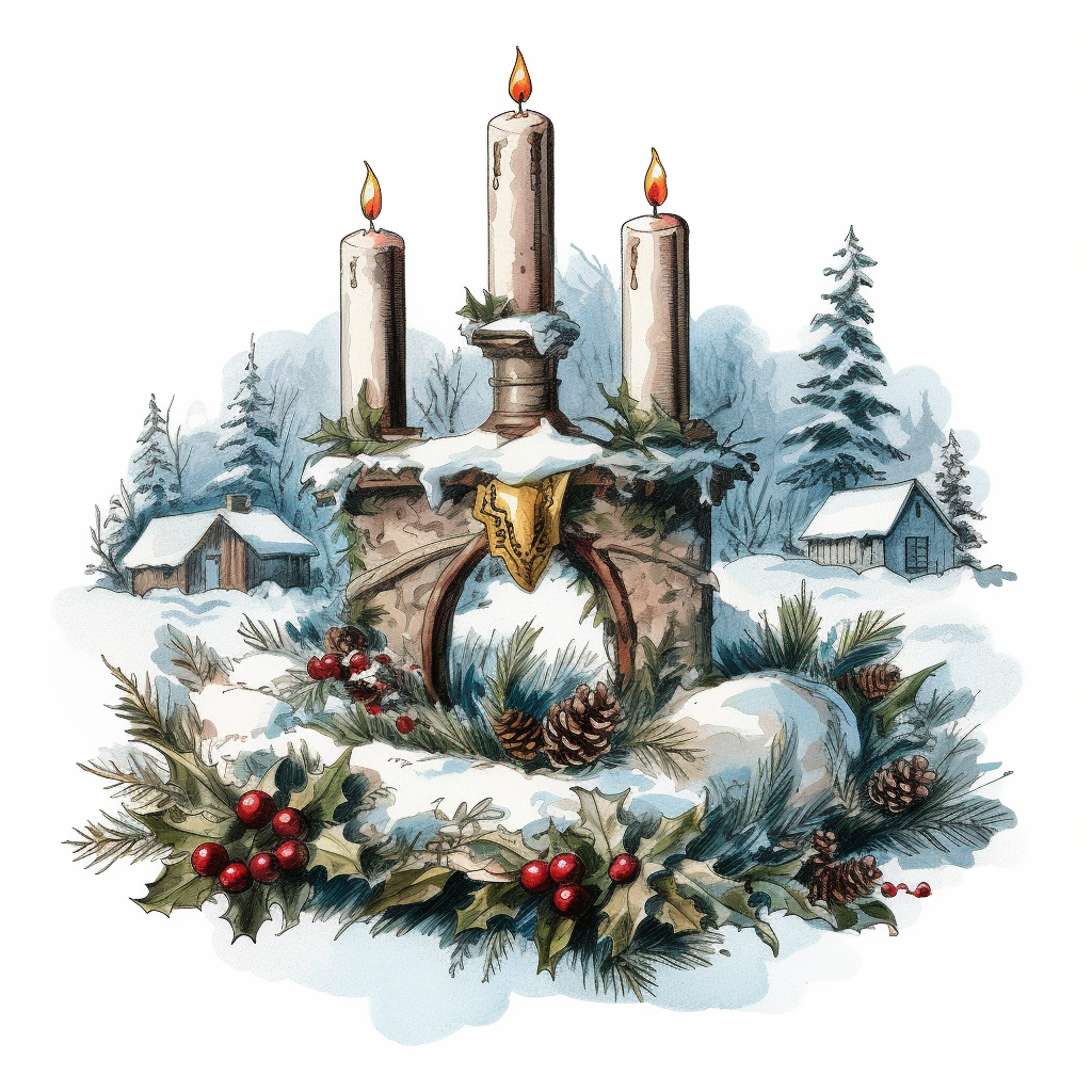 advent wreath clipart