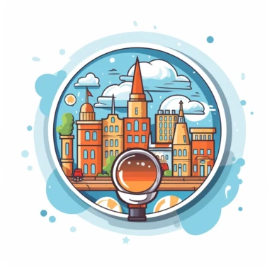 clipart, a logo themed around find my business. i own a local seo marketing agency. white background , no words