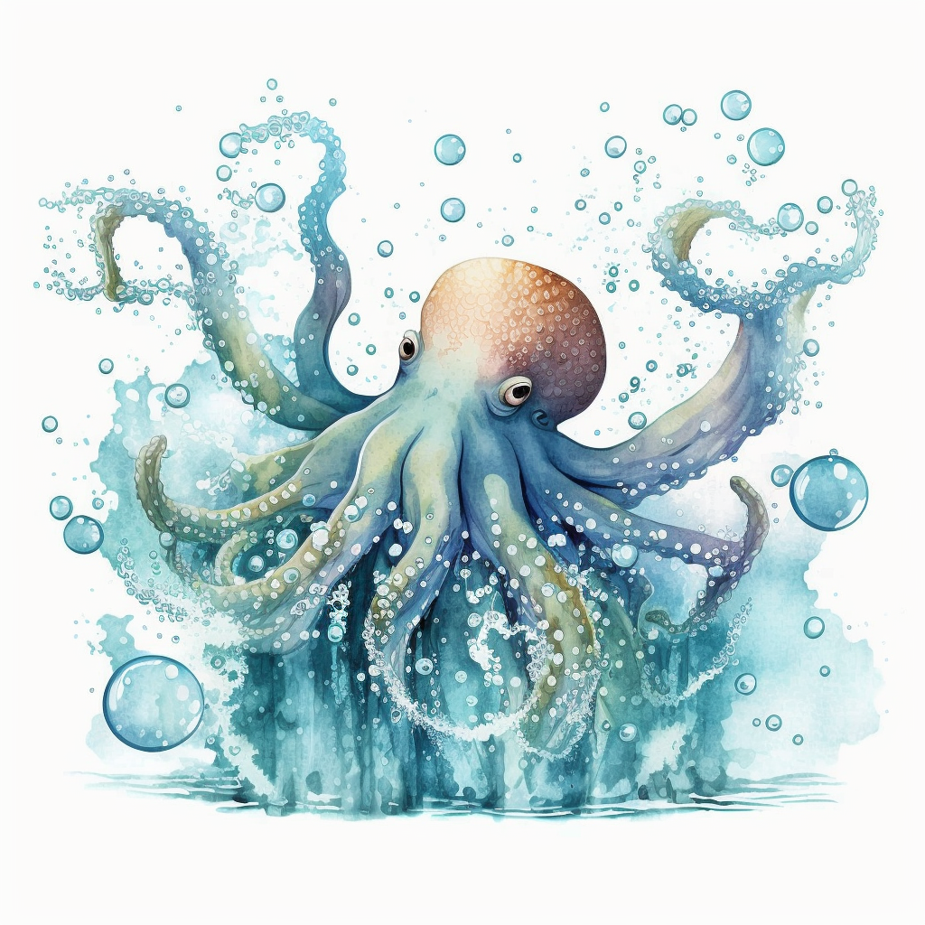 octopus drawing cliparts
