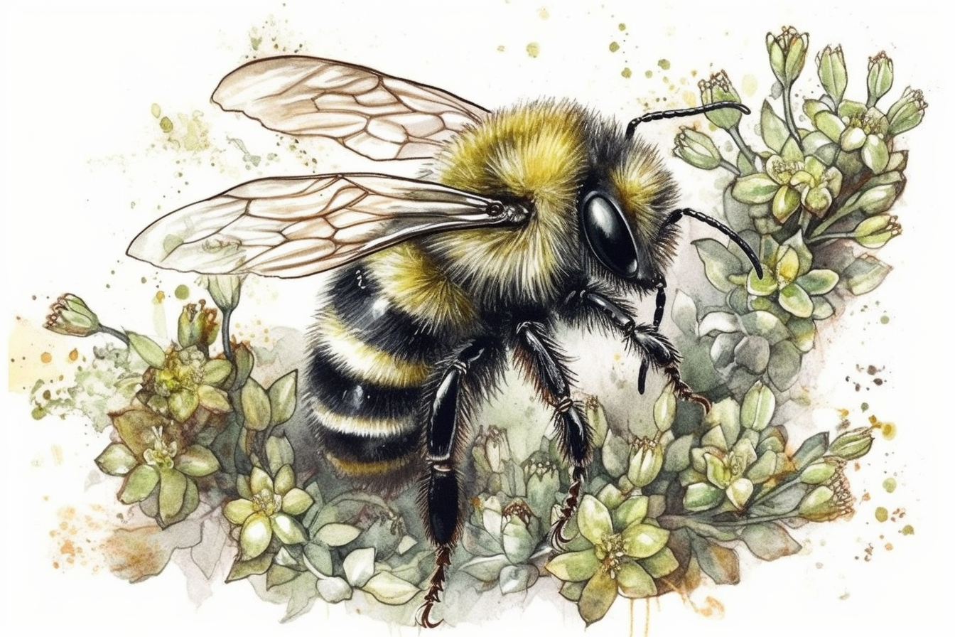 flower bee cliparts