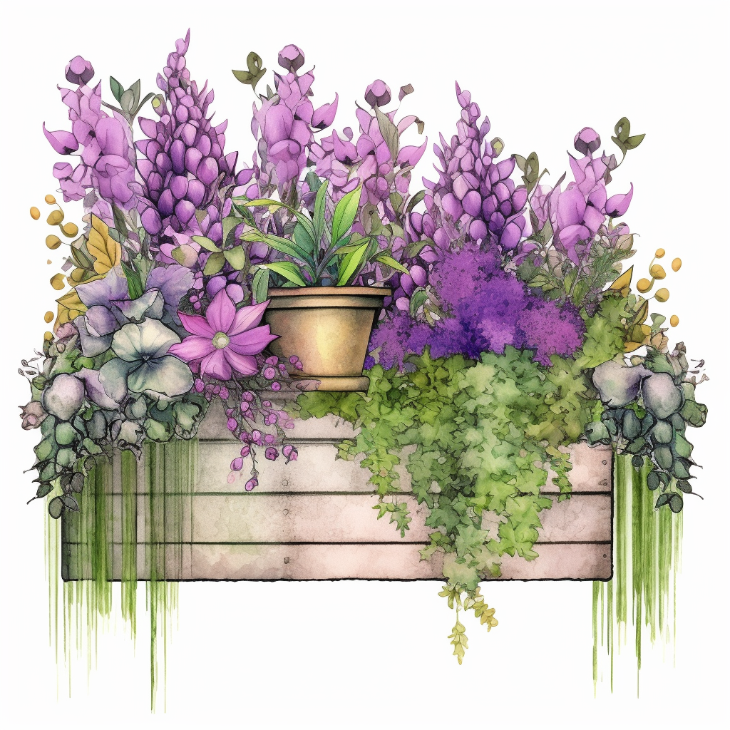 green floral cliparts