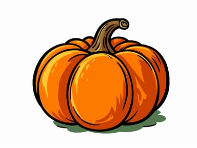 1 Pumpkin Clip art, Simplified,