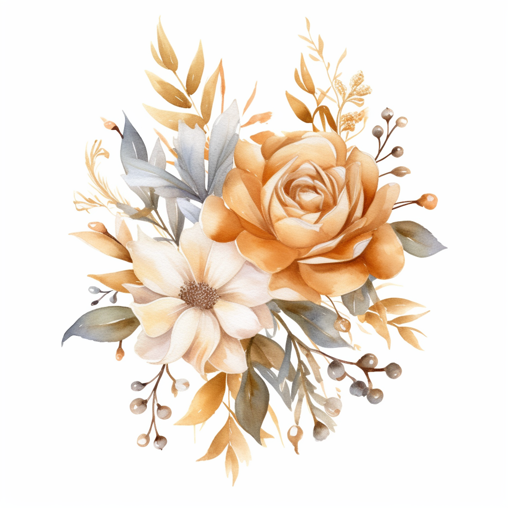 floral line cliparts