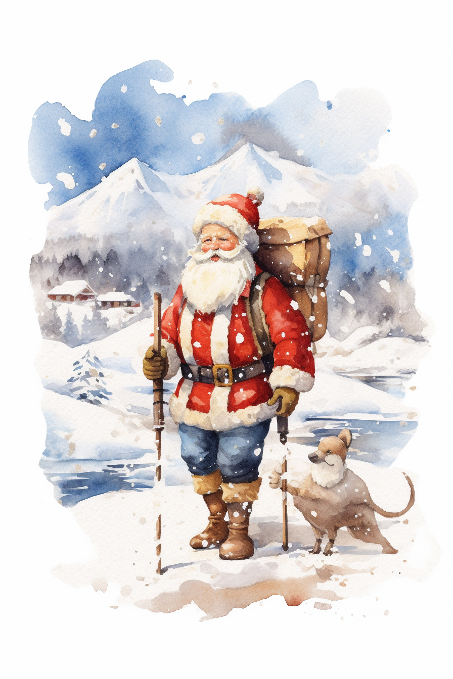 blue santa cliparts