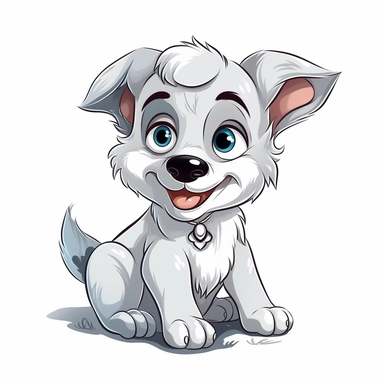Smiling baby wolf , walt disney style, 4k, quality, detailed, clipart, clipart, sticker, cute, pastel colors, smile, black outline only, cartoon illustration black and white high contrast happy cartoon, cartoon illustration style, illustration of children's books