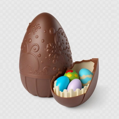 pixar chocolate easter egg, pixar animation, 3D, clipart, white background, no background, clipartmax,