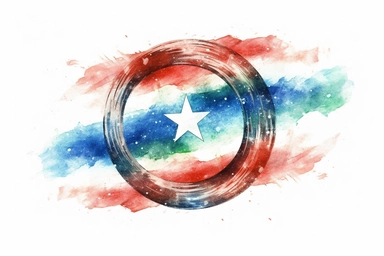 Watercolor, Cabo Verde Country Flag, clipart, hd, on a white background, spaced out