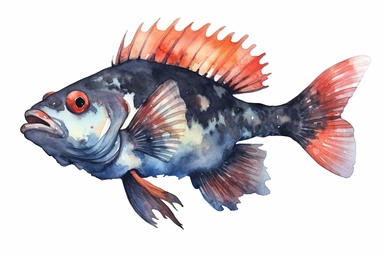 Watercolor, Cory Catfish Fish, clipart, hd, on a white background, spaced out