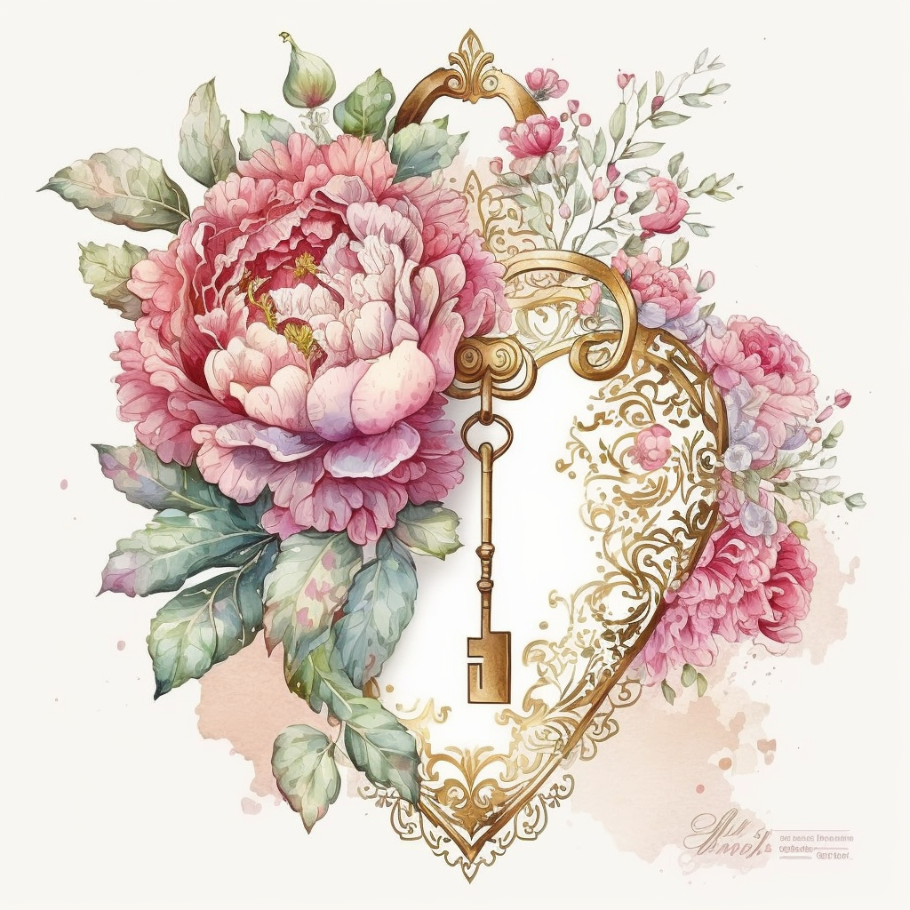 heart key cliparts