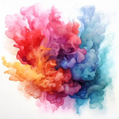 fantasy smoke Clipart, Watercolor, hyper realistic, intricate detail, illustration style, high resolution, on the white background