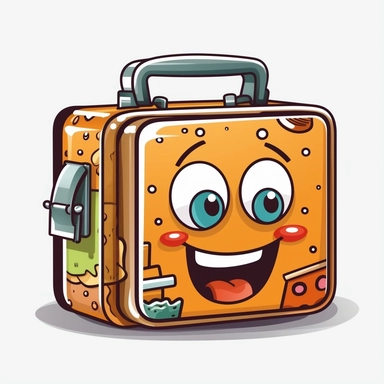 Add a touch of whimsy and fun to your designs with a delightful cartoon-style clipart of a lunch box against a clean white background. Picture a cute and animated lunch box character, complete with a friendly face, expressive features, and playful details. The lunch box can be adorned with vibrant colors, patterns, and even little handles or buttons to enhance its charm. Against the white background, the cartoon-style lunch box clipart will stand out and bring a sense of joy and anticipation to 