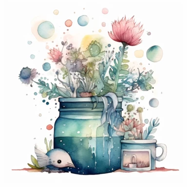Easy to cut, dreamy watercolor opportunity clipart
