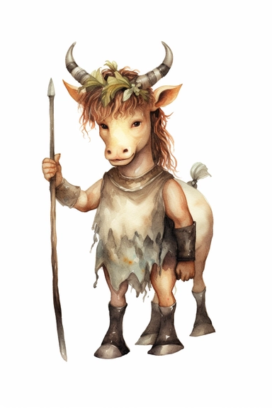 centaur watercolor clipart cute isolated on white background
