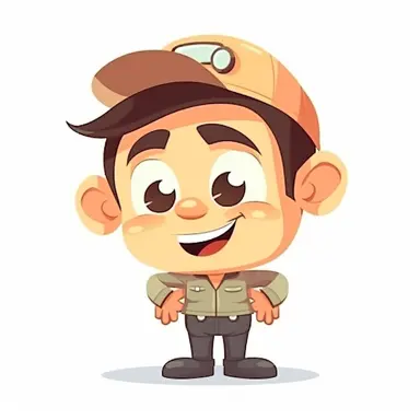 happy cute Mechanic face, cartoon, clipart, mascot, isolated on white background