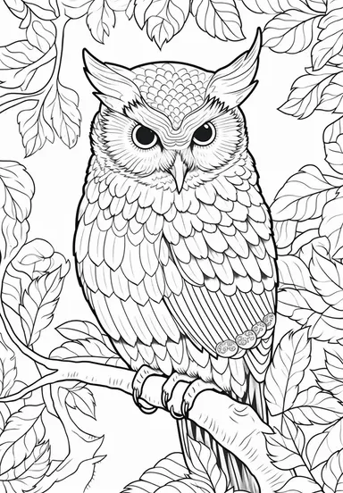 simple and easy coloring page design, coloring page for adults, owl in wilderness, cartoon character silhouette illustration cliparts image, kimoicore, high resolution, #screenshotsaturday, whimsical children's book illustrator, Kęstutis Kasparavičius