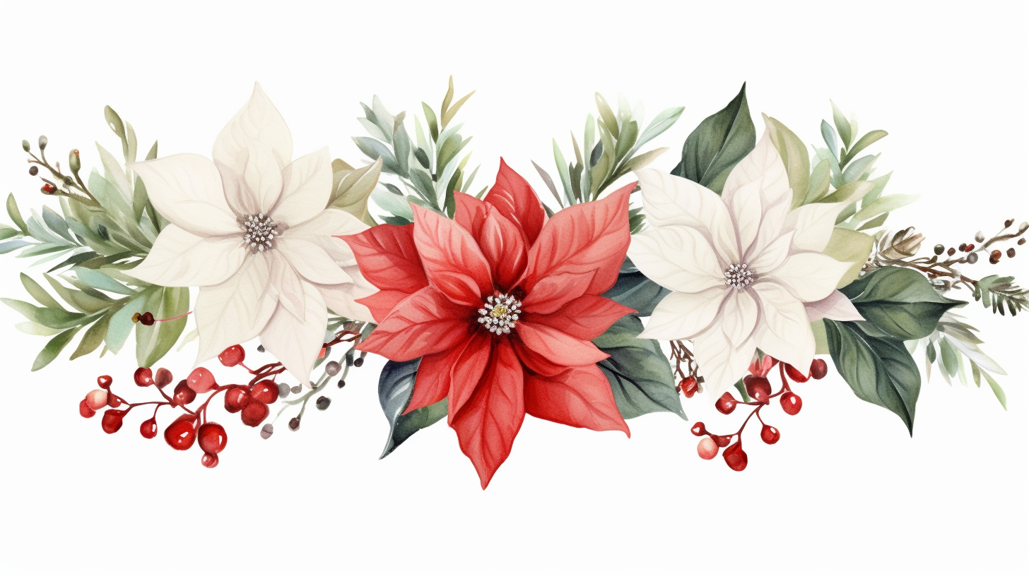 christmas poinsettia clipart