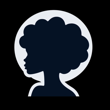 barbie icon silhouette face cute girl, afro-caribbean influence, png, clipart, in the style of andy singer, r. kenton nelson, art deco sensibilities, don bluth, mesmerizing optical illusions, dark black and navy, asymmetry