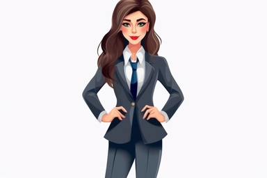 businesswoman clipart, hd, on withe background, spaced out