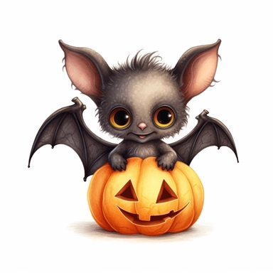 Axel scheffler illustration style halloween cute bat, high definition, 8k, insanely detailed, fine detail, sharp focus, illustration, white background, isolated clipart vector