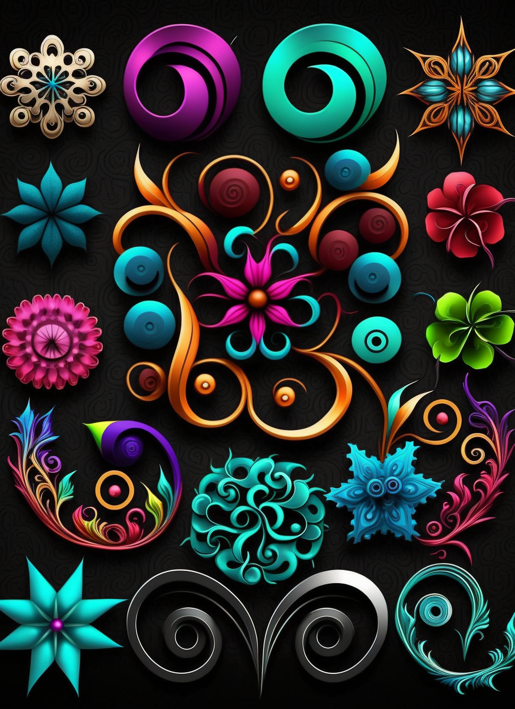 decorative swirls cliparts