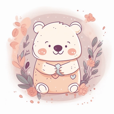 Clipart Delightful cartoon cute [bear]