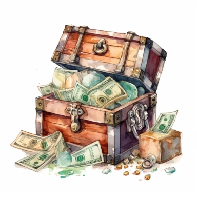 watercolor money clipart
