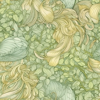 light green clipart, Watercolor paper, pale colors, gold striated, mermaid , romantic , pre-raphaelite, abstract