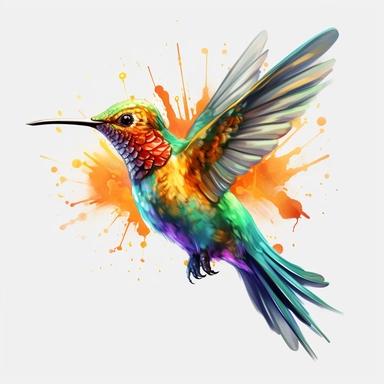 humming bird , creative shiny, super resolution, Pshycedelic PNG, Graffiti, Clipart, watercolor, realistic, 8k