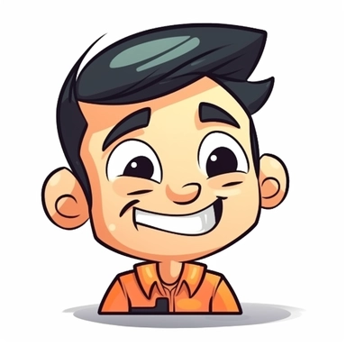 happy cute Garage Attendant face, cartoon, clipart, mascot, isolated on white background