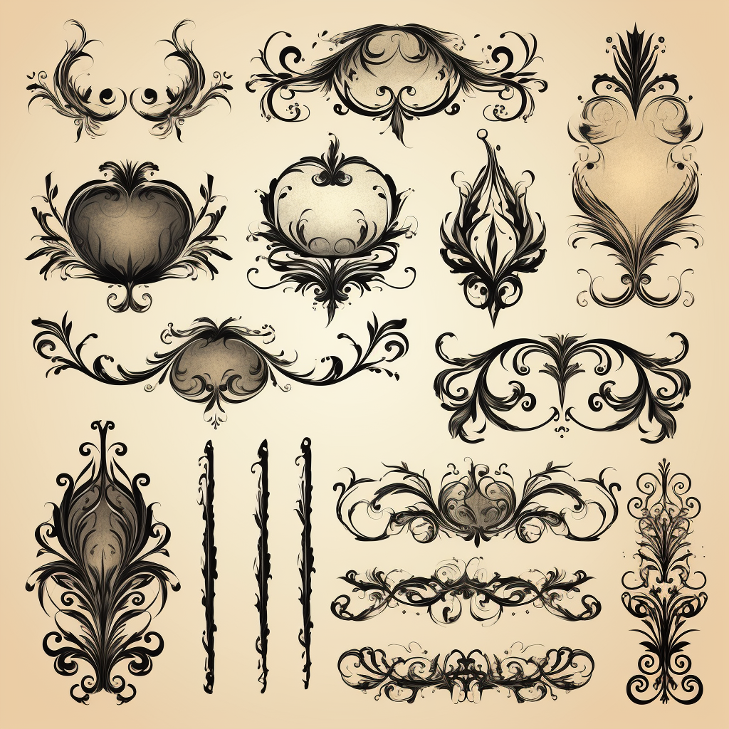calligraphy cliparts