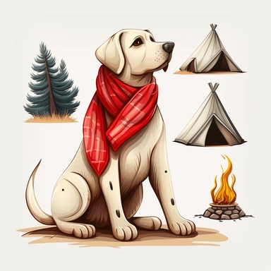 fire camp, same style, white background, illustrations, vector, clip art