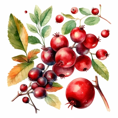 cranberries clipart watercolor jucy