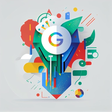 how google ads can benefit from ai, clipart style, modern