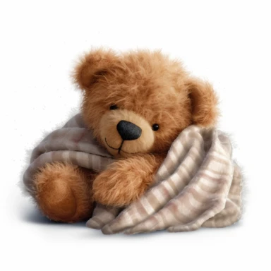 Teddy Bear Take a Nap Clipart,white background