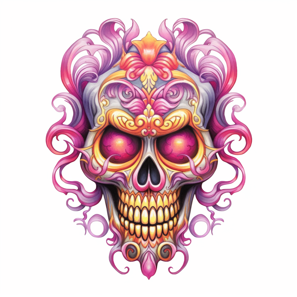 cartoon skull cliparts