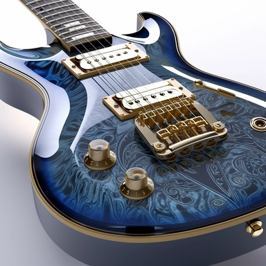 Yamaha creates a line of luxury electric guitars, featuring unique designs and premium sound quality. Clipart logo, white background