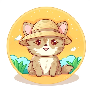 Bring the sunny vibes of summer to your designs with an adorable cartoon-style clipart of a Munchkin cat enjoying the season against a clean white background. Envision a cute and playful Pomeranian with a big smile, bright eyes, and perhaps wearing a colorful sun hat or holding a beach ball. The clipart can capture the essence of relaxation and fun in the sun. Against the white background, the cartoon-style Pomeranian clipart will stand out, adding a touch of happiness and warmth to your summer-