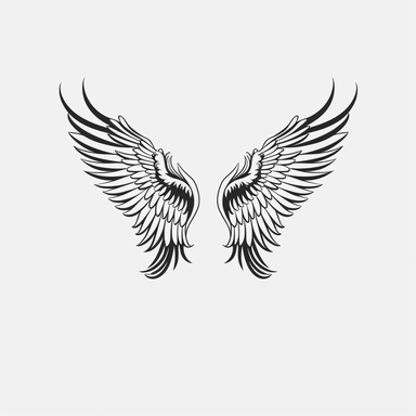Angel Wings Svg , Angel Wings Clip Art, Wings Cut File For Silhouette, white background