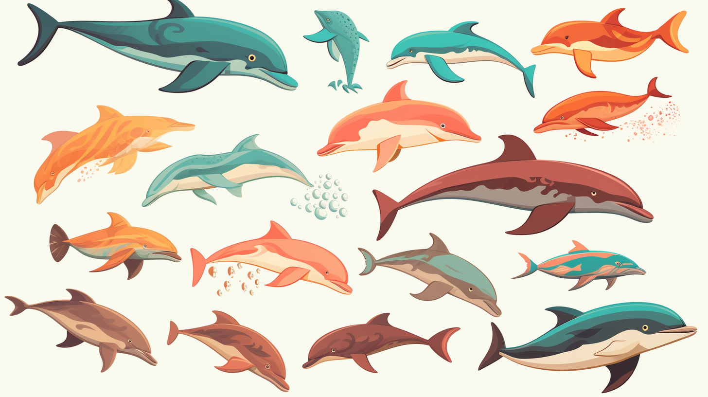 dolphin cliparts vector