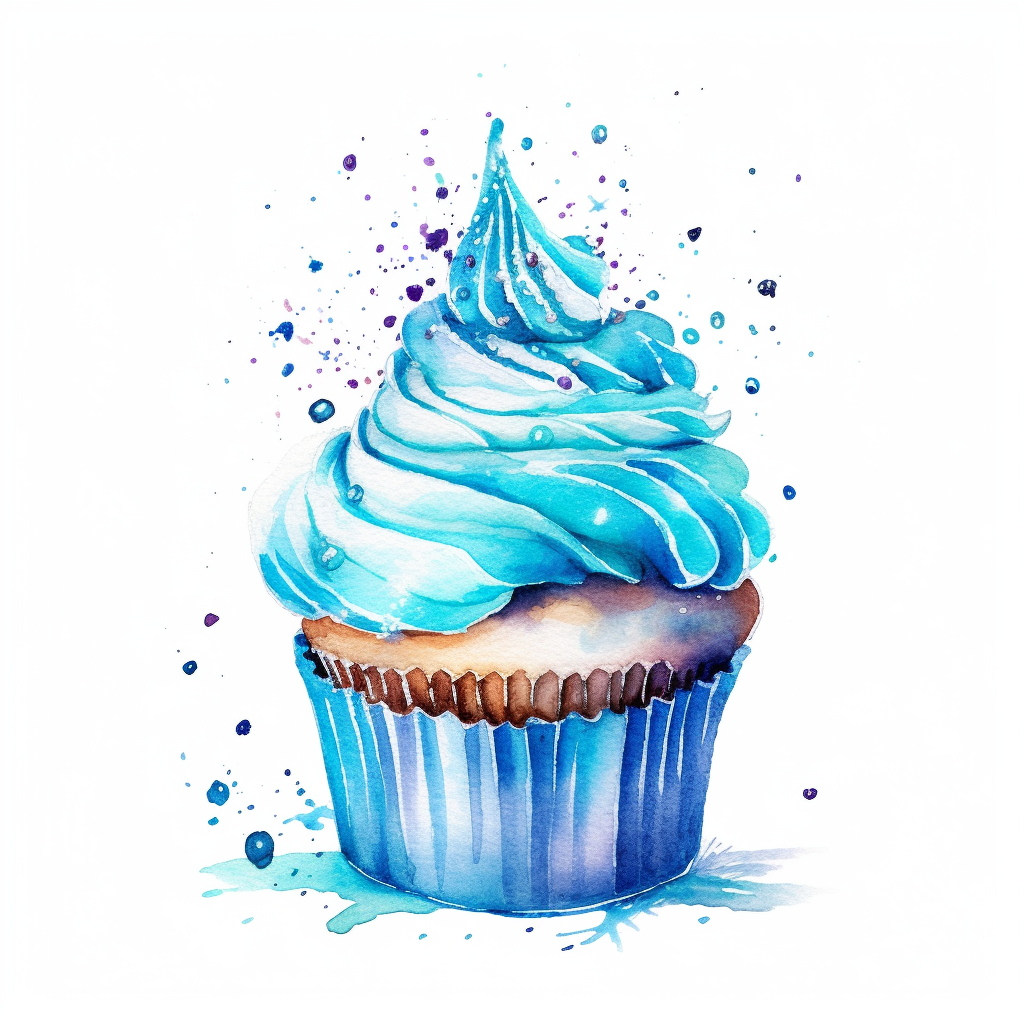 blue cupcakes cliparts
