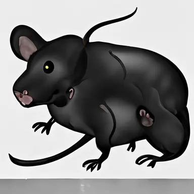 black rat clipart biorender white background